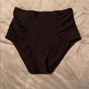 Black high waisted swim bottoms from aerie